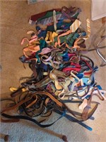 Large collection of ties and belts