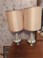 Two mid century modern table lamps