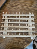 Sewing thread wooden rack