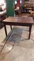 48x30x30in wood table w/drawer