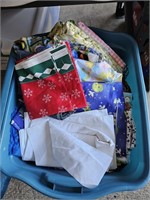 Container of Assorted Fabrics