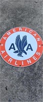 Metal American Airlines sign