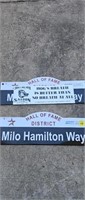 2x Metal Hall of Fame District Signs