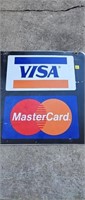 Metal Mastercard Visa Sign