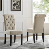 Solid Wood Tufted Asons Dining Chair, Set of 2