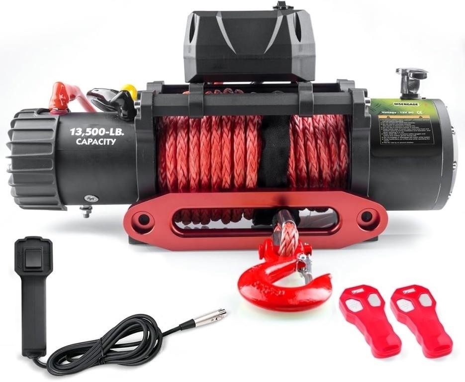 Electric Synthetic Rope Winch w/Hawse Fairlead