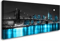New York Brooklyn Bridge Cityscape Art Canvas