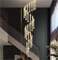 156in 20-Lights LED Dimmable Chandeliers  Gold