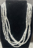 Multi Strand Necklace w/Sterling Clasp