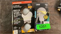 150w Replacement LED Bulb & 2 pk. 60w Bulbs