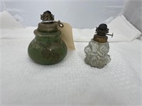 Mini Oil Lamp w/Burner & Painted Oil Lamps
