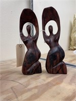 2-Wood Carved African Art Statues