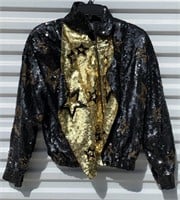 Cache Vintage Silk Sequin Jacket