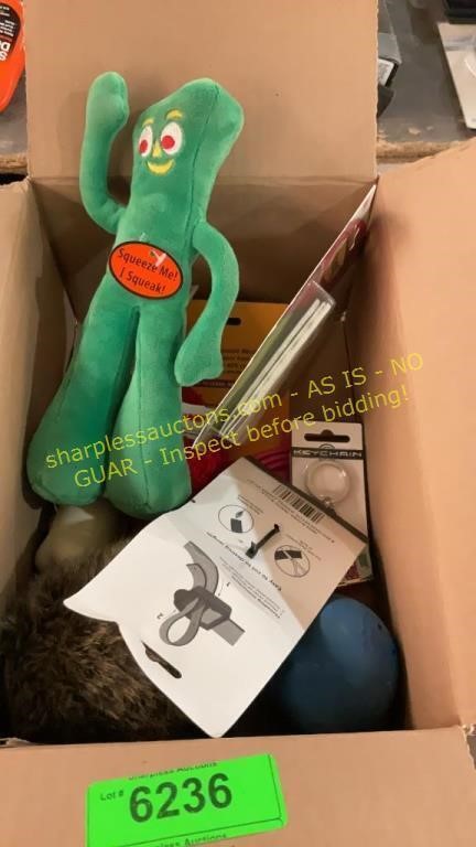 Dog Items, Gumby Toy, Key Chain, Misc.