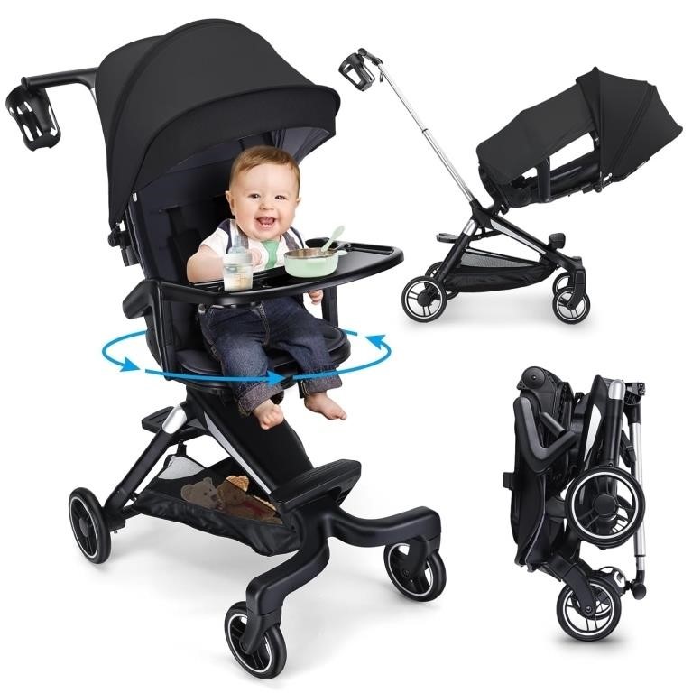 Compact Travel Toddler Stroller with Tray