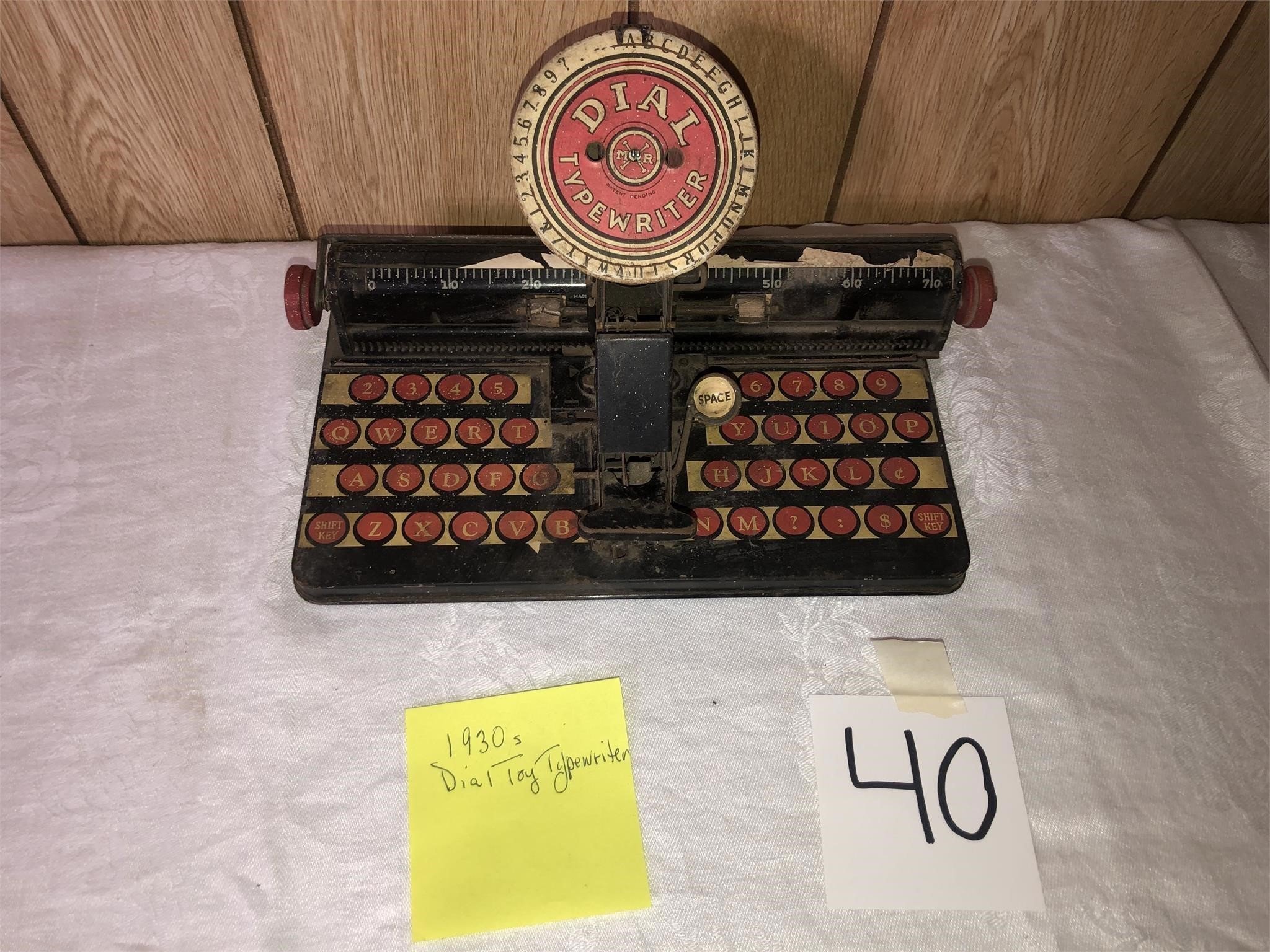 1930s Dial Toy Typewriter