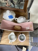 Teapot Creamer Vase Planter & Compote w/Lid