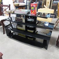 4 SHELF GLASS TV STAND