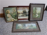 4 Various Sizes Framed Prints