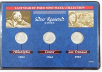 LAST YEAR SILVER ROOSEVELT DIME SET ALL MINTS