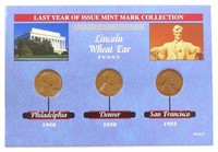 LAST YEAR ISSUE WHEAT BACK PENNY LINCOLN CENTS