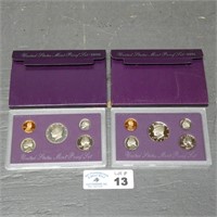 1990 & 1991 US Mint Proof Coin Set
