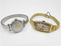 2 LADIES WATCHES-LANCO 17 JEWEL, SEIKO GOLD PLATED