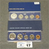 (2) 1966 US Special Mint Coin Sets