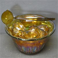 Iridescent Punch Bowl & Cups