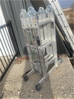 Multi use aluminum ladder