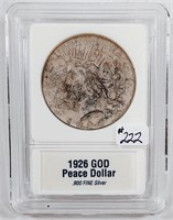 1926  GOD  Peace Dollar   XF