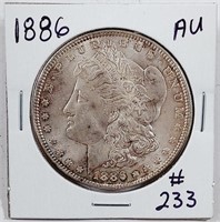 1886  Morgan Dollar   AU