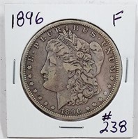 1896  Morgan Dollar   F
