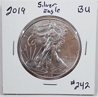 2019  $1 Silver Eagle   BU