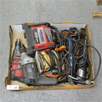 Husky Battery Charger & Various Corded Tools