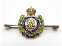 ROYAL ENGINEERS SWEETHEART PIN W/GEORGE V CREST