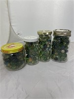 4 Jars Marbles