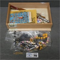Costume Jewelry, Knife, Pins, Paper Goods - Etc