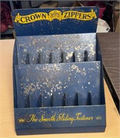 Crown Zipper Display Country Store Advertising