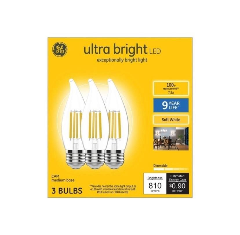 Lot of 4 boxes GE 3pk 100W Ultra Bright LED