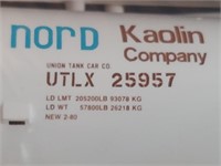 New Walthers Nord Kaolin 40' Tank Car Ho Scale