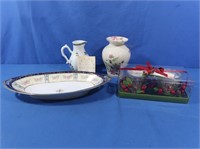 Lenox Vase, Reeves Pitcher, Decorative Dish,