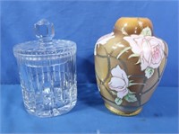 Covered Crystal Candy Dish, Decorative Nippon
