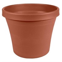 Terra 20 in. Terra Cotta Plastic Planter, Red