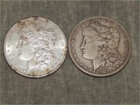 1900 & 1902 O Morgan 90% SILVER Dollars