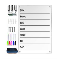 21" x 16" Large Weekly Clear Acrylic Wall Calendar