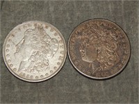 1886 O & 1884 S Morgan 90% SILVER Dollars