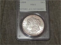 1888 Morgan 90% SILVER Dollar ANACS MS61