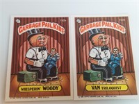 1986 Garbage Pail Kids Pair Whisperin Woody Van Tr