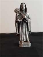 Saint Clare Pewter Figure 3.5"